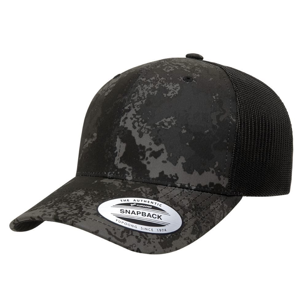 Yp Classics Retro Trucker Hat 6606-Poseidon Black