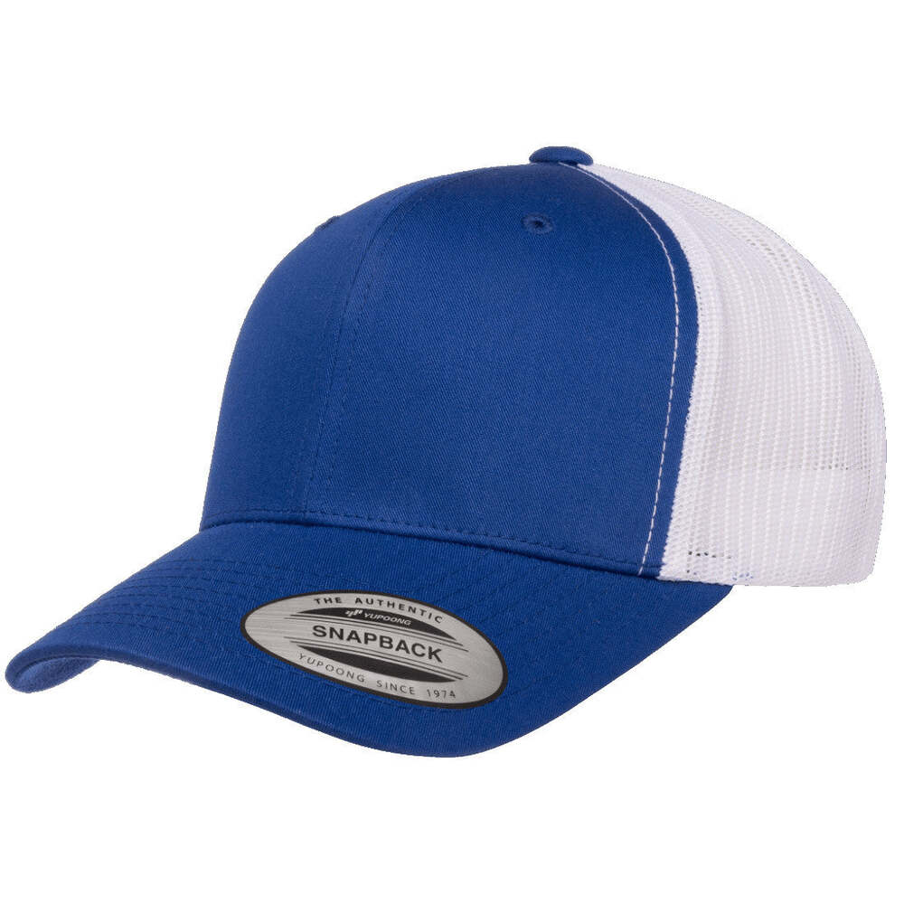 Yp Classics Retro Trucker Hat 6606-Royal/White