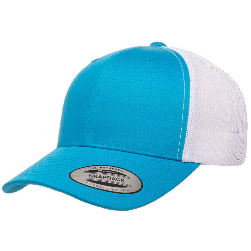 Yp Classics Retro Trucker Hat 6606-Turquoise/White