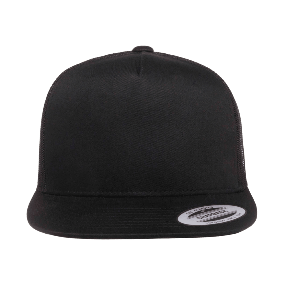 Yupoong Classic 6006 Snapback Trucker Cap-Black 2