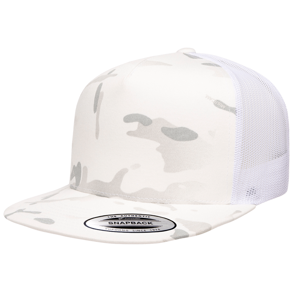 Yupoong Classic 6006 Snapback Trucker Cap-MulticamAlpine/White