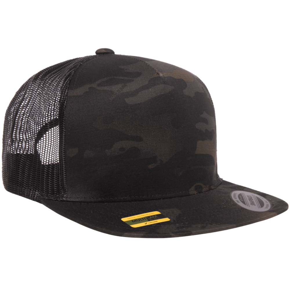 Yupoong Classic 6006 Snapback Trucker Cap-MulticamBlack