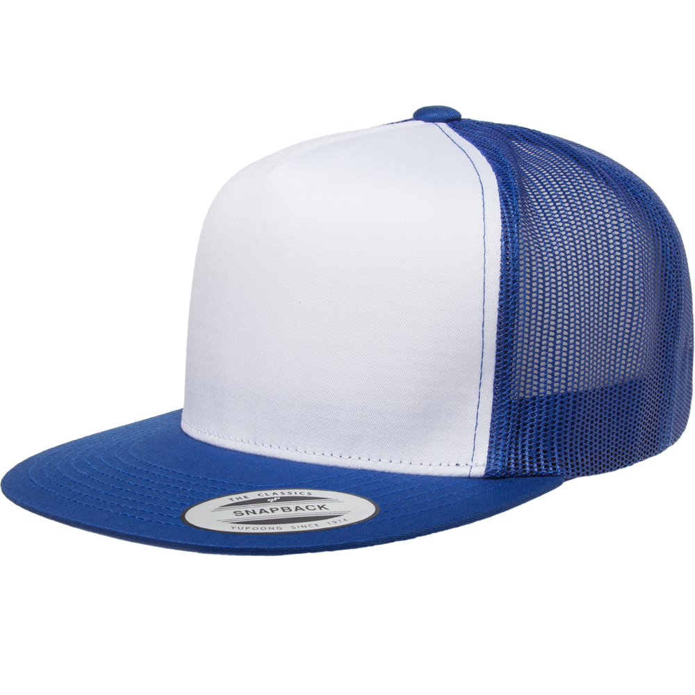 Yupoong Classic 6006 Snapback Trucker Cap-Royal/White/Royal
