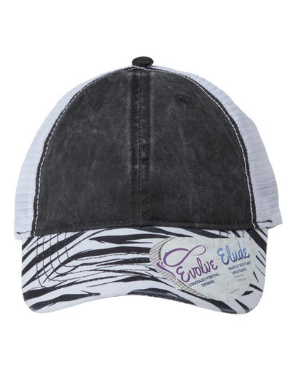 Infinity Her Women's Printed Visor with Mesh Back Cap - Janet