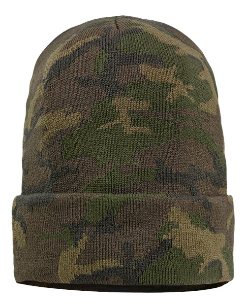 Sportsman 12" Solid Cuffed Beanie - SP12