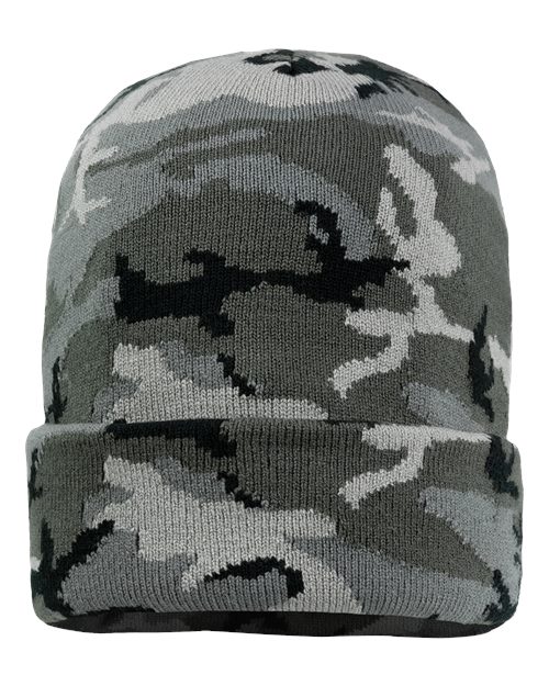 Sportsman 12" Solid Cuffed Beanie - SP12