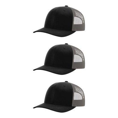 115-richardson-cap-low-pro-trucker-black-charcoal-pk-3.jpg image