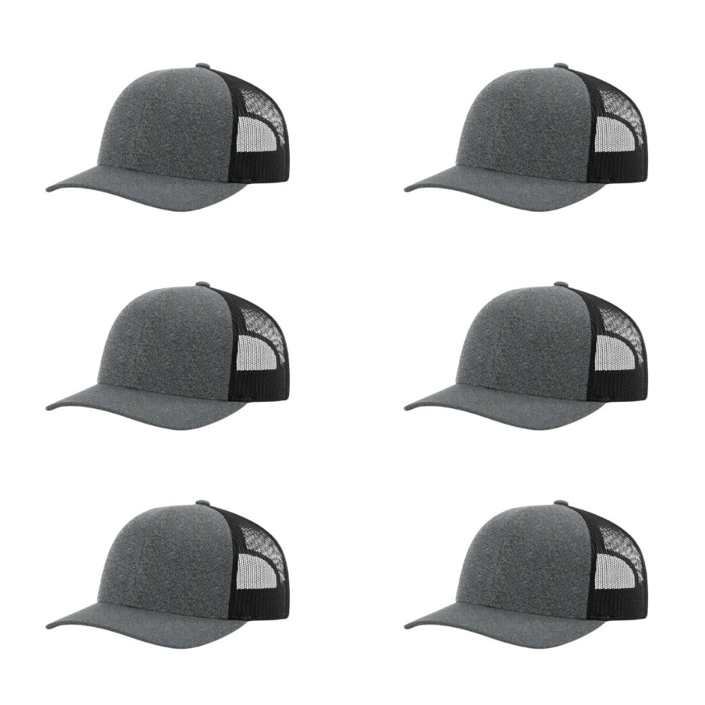 115-richardson-cap-low-pro-trucker-black-heather-black-pk-6.jpg image