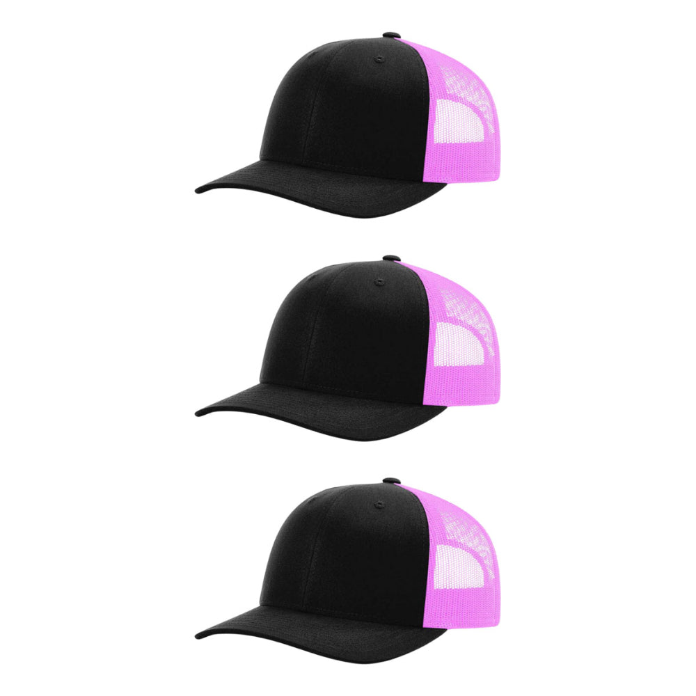 115-richardson-cap-low-pro-trucker-black-neon-pink-pk-3.jpg image