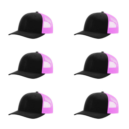115-richardson-cap-low-pro-trucker-black-neon-pink-pk-6.jpg image