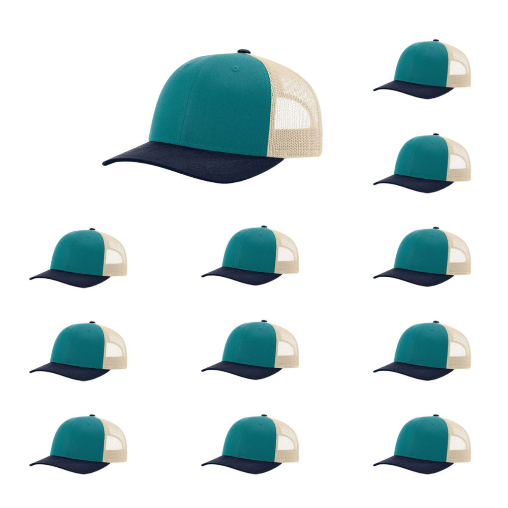 115-richardson-cap-low-pro-trucker-blue-teal-birch-navy-pk-12.jpg image