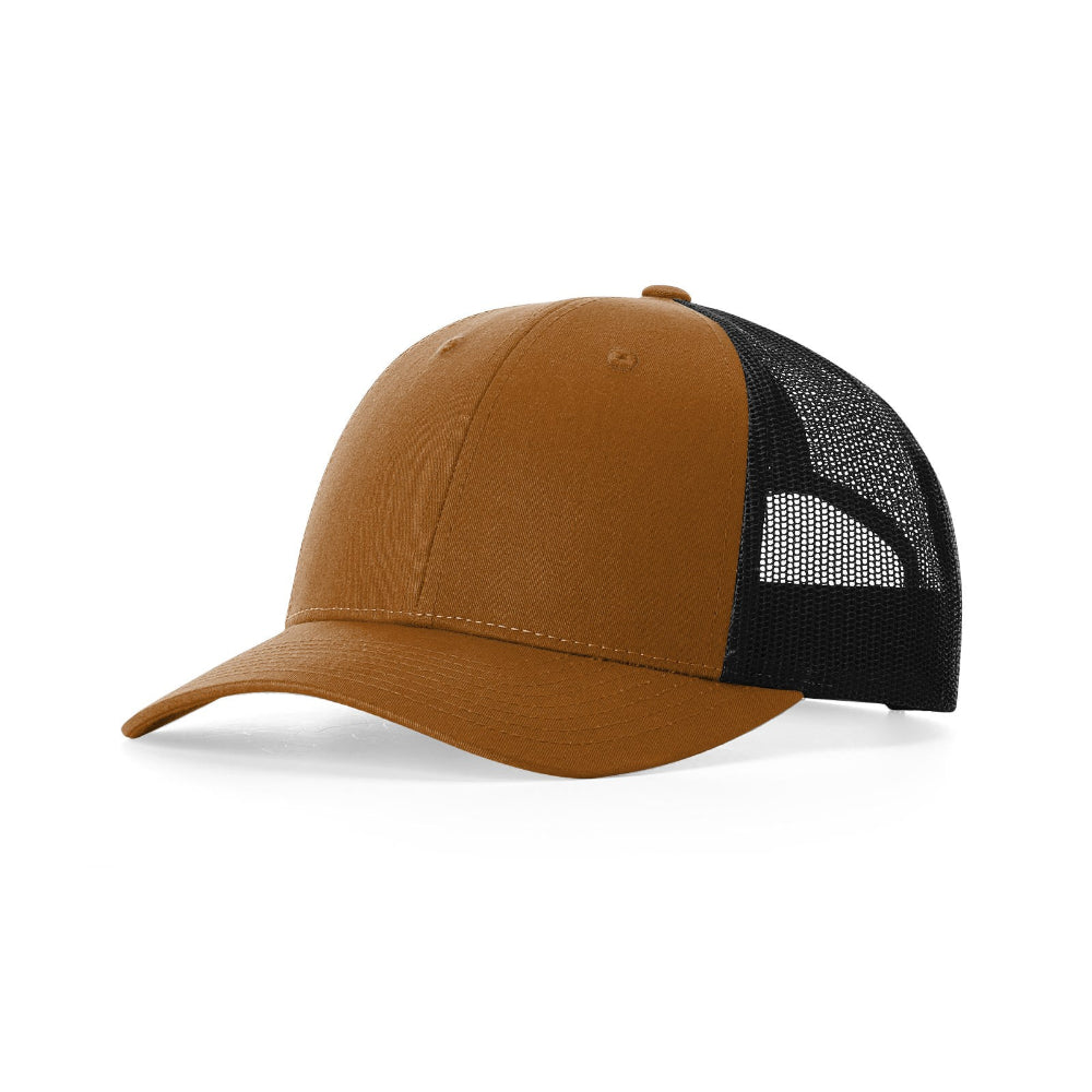 115-richardson-cap-low-pro-trucker-caramel-black.jpg image