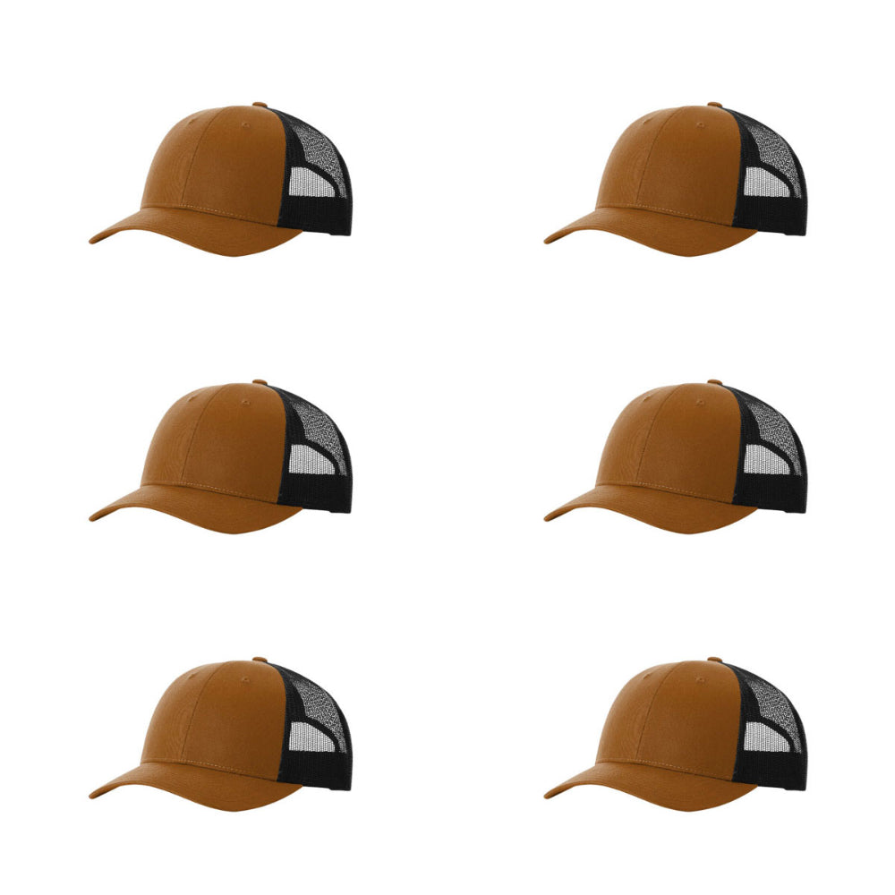 115-richardson-cap-low-pro-trucker-caramel-black-pk-6.jpg image