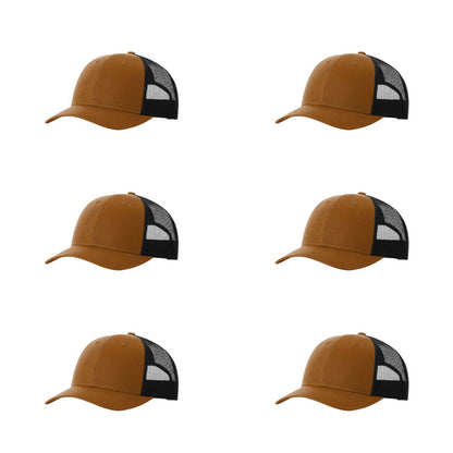 115-richardson-cap-low-pro-trucker-caramel-black-pk-6.jpg image
