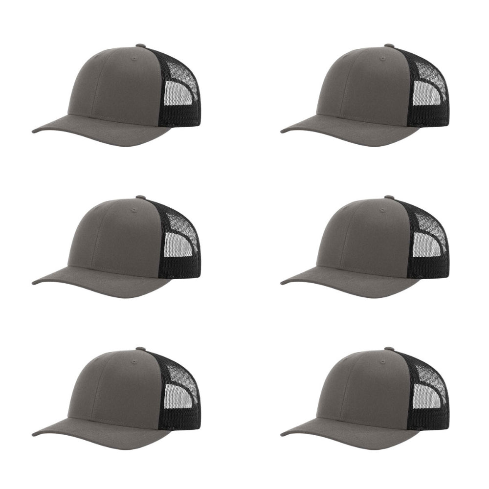 115-richardson-cap-low-pro-trucker-charcoal-black-pk-6.jpg image