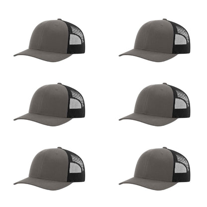 115-richardson-cap-low-pro-trucker-charcoal-black-pk-6.jpg image