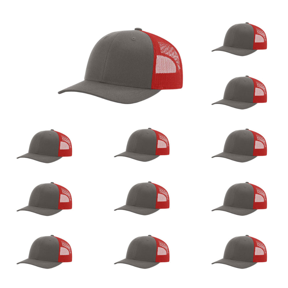 115-richardson-cap-low-pro-trucker-charcoal-red-pk-12.jpg image