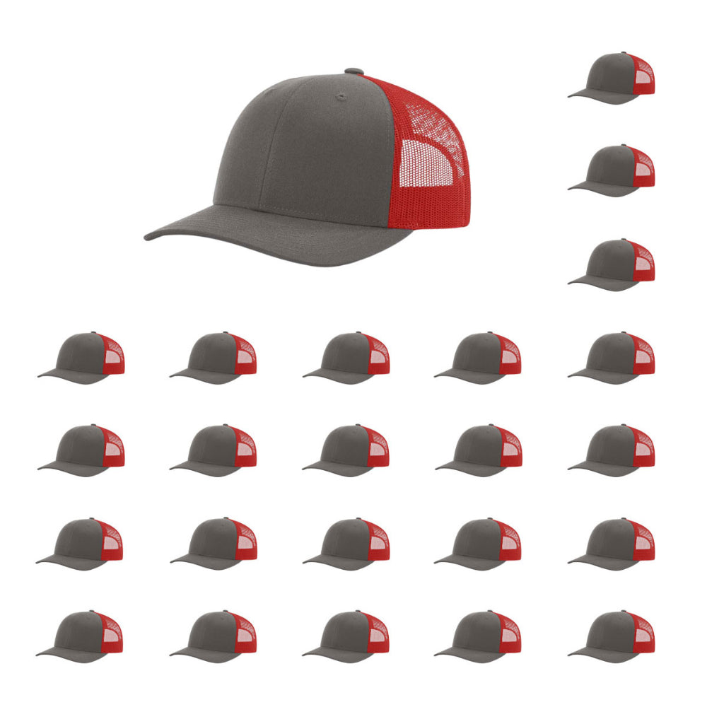115-richardson-cap-low-pro-trucker-charcoal-red-pk-24.jpg image