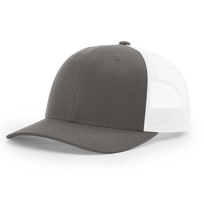115-richardson-cap-low-pro-trucker-charcoal-white.jpg image