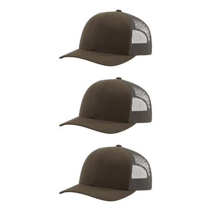 115-richardson-cap-low-pro-trucker-chocolate-chip-grey-brown-pk-3.jpg image
