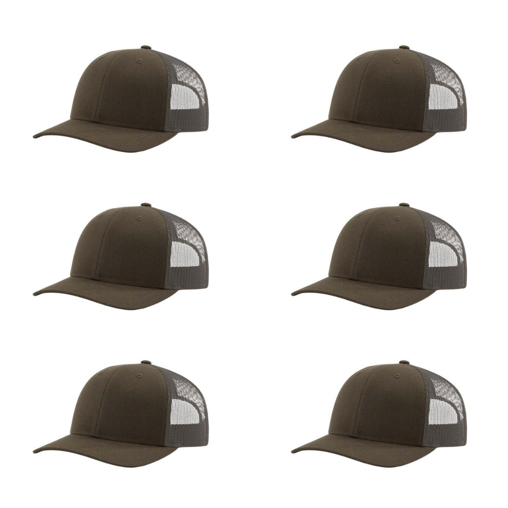 115-richardson-cap-low-pro-trucker-chocolate-chip-grey-brown-pk-6.jpg image