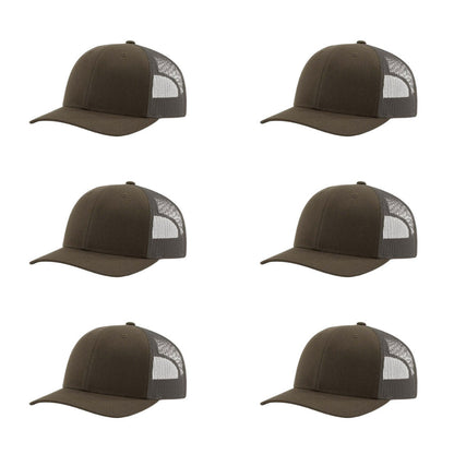 115-richardson-cap-low-pro-trucker-chocolate-chip-grey-brown-pk-6.jpg image