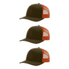 115-richardson-cap-low-pro-trucker-dark-loden-jaffa-orange-pk-3.jpg image