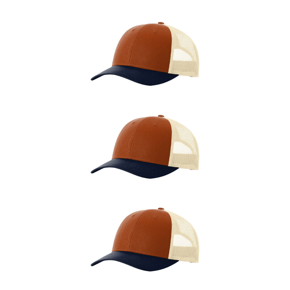 115-richardson-cap-low-pro-trucker-dark-orange-birch-navy-pk-3.jpg image