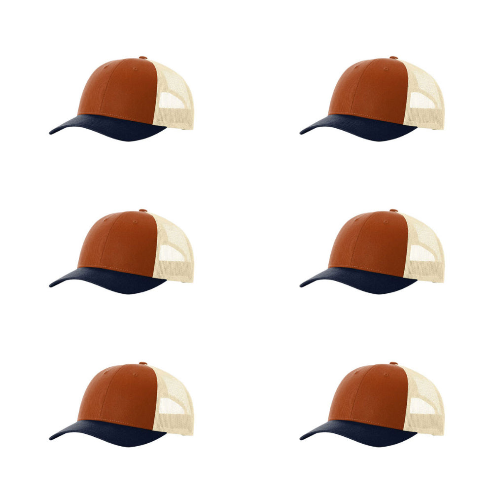 115-richardson-cap-low-pro-trucker-dark-orange-birch-navy-pk-6.jpg image