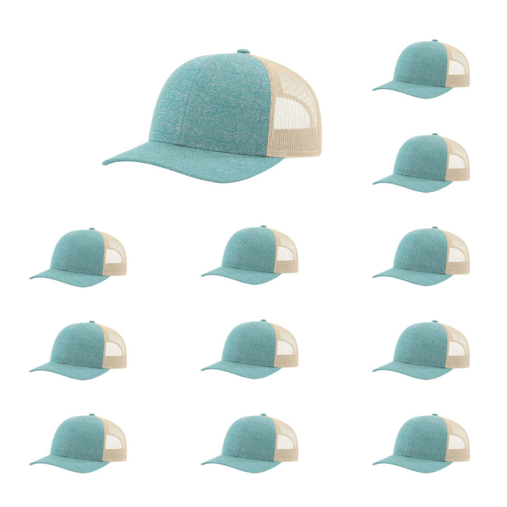 115-richardson-cap-low-pro-trucker-green-teal-heather-birch-pk-12.jpg image