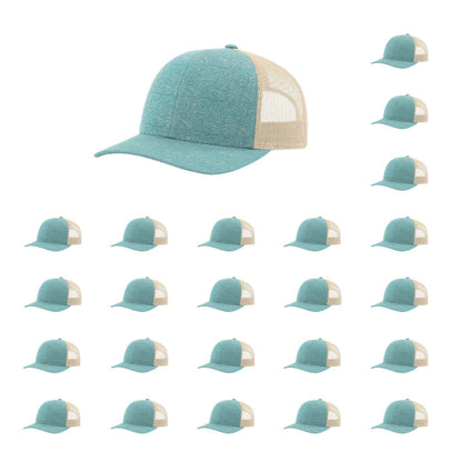 115-richardson-cap-low-pro-trucker-green-teal-heather-birch-pk-24.jpg image