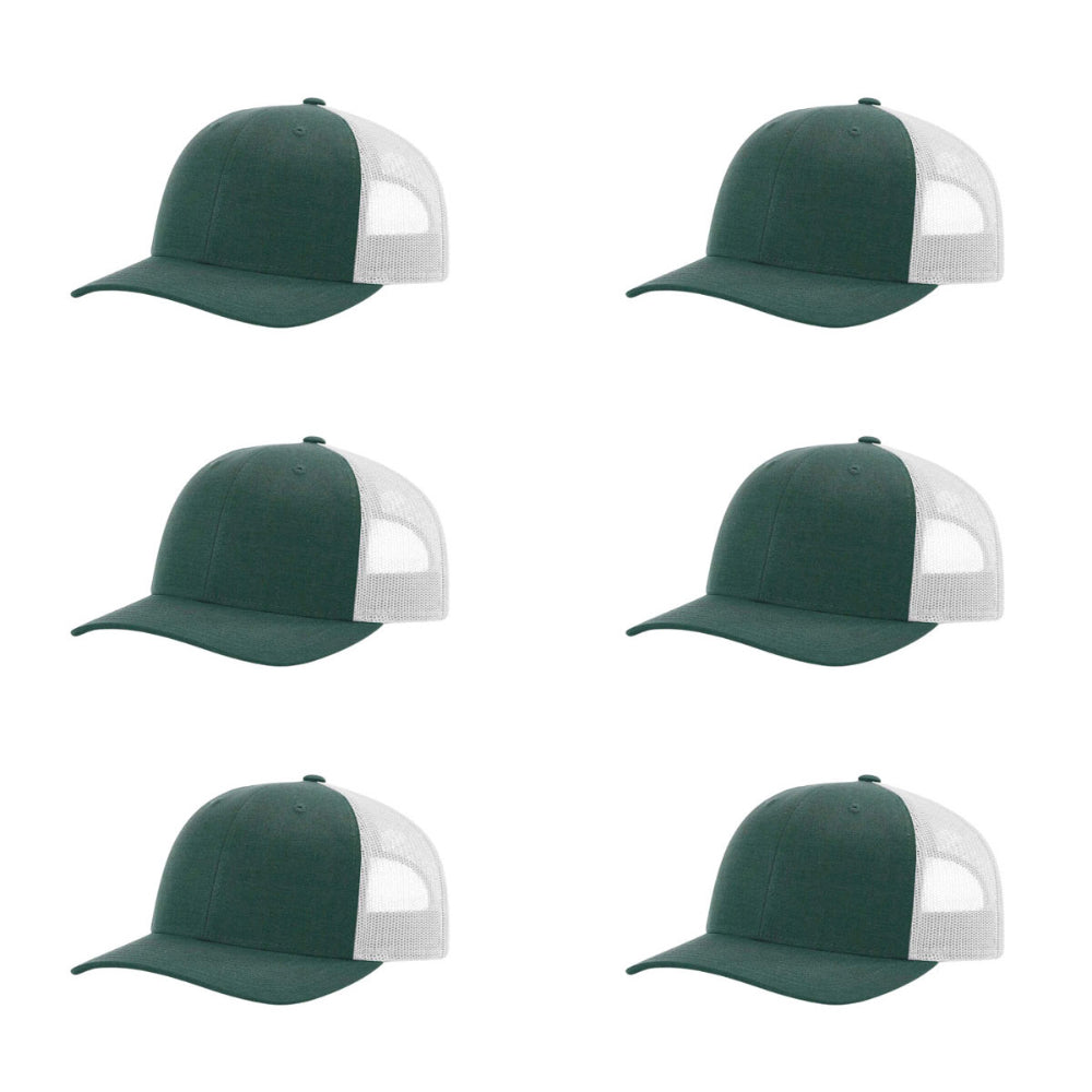 115-richardson-cap-low-pro-trucker-heather-dark-green-light-grey-pk-6.jpg image