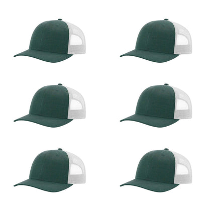 115-richardson-cap-low-pro-trucker-heather-dark-green-light-grey-pk-6.jpg image
