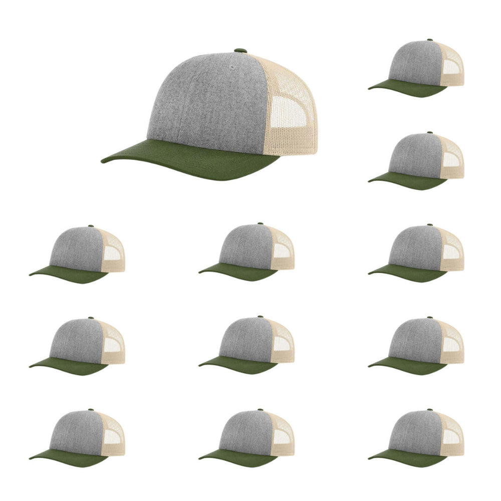 115-richardson-cap-low-pro-trucker-heather-grey-birch-army-olive-pk-12.jpg image