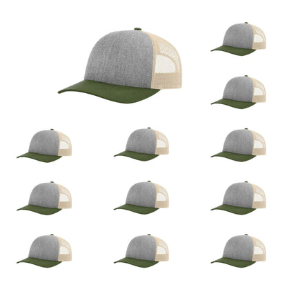 115-richardson-cap-low-pro-trucker-heather-grey-birch-army-olive-pk-12.jpg image