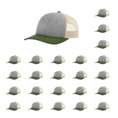 115-richardson-cap-low-pro-trucker-heather-grey-birch-army-olive-pk-24.jpg image