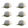 115-richardson-cap-low-pro-trucker-heather-grey-birch-army-olive-pk-6.jpg image