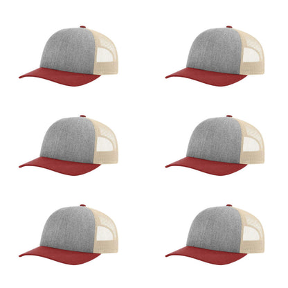 115-richardson-cap-low-pro-trucker-heather-grey-birch-cardinal-pk-6.jpg image