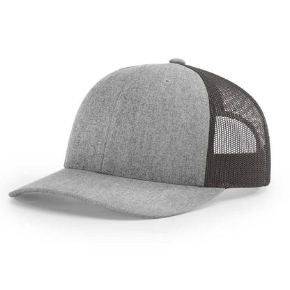 115-richardson-cap-low-pro-trucker-heather-grey-dark-charcoal.jpg image