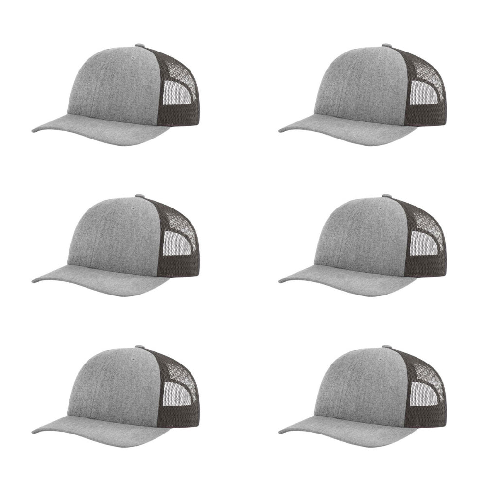 115-richardson-cap-low-pro-trucker-heather-grey-dark-charcoal-pk-6.jpg image