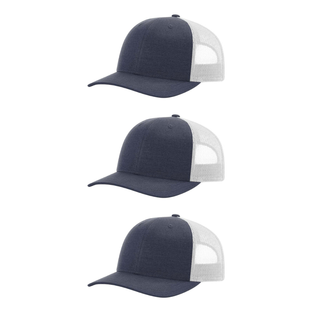 115-richardson-cap-low-pro-trucker-heather-navy-light-grey-pk-3.jpg image