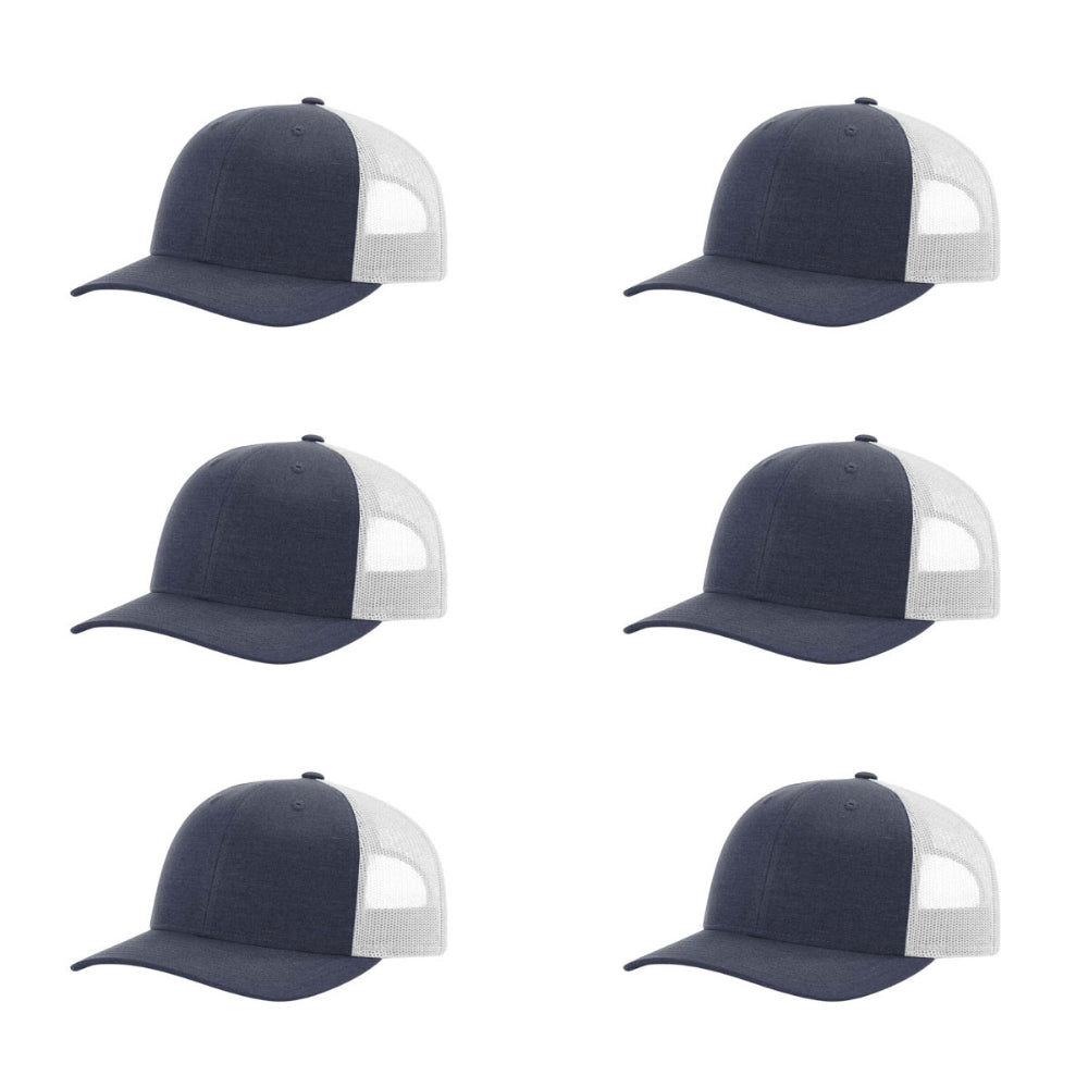 115-richardson-cap-low-pro-trucker-heather-navy-light-grey-pk-6.jpg image