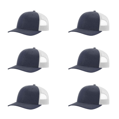 115-richardson-cap-low-pro-trucker-heather-navy-light-grey-pk-6.jpg image