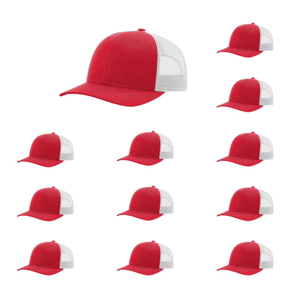115-richardson-cap-low-pro-trucker-heather-red-light-grey-pk-12.jpg image