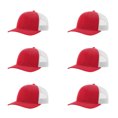 115-richardson-cap-low-pro-trucker-heather-red-light-grey-pk-6.jpg image
