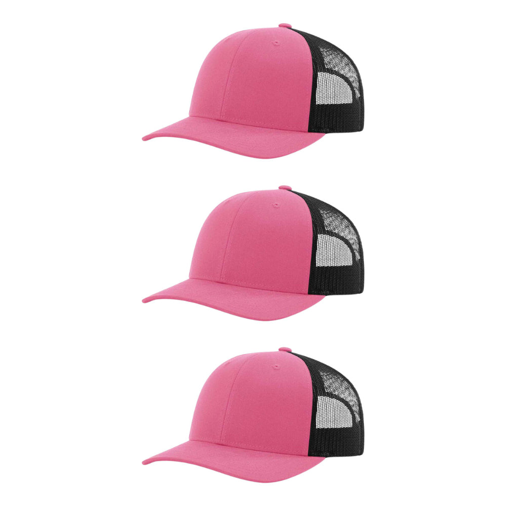 115-richardson-cap-low-pro-trucker-hot-pink-black-pk-3.jpg image