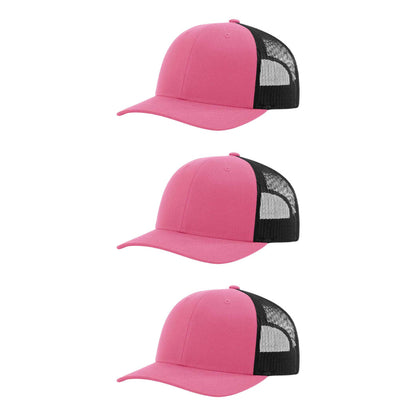 115-richardson-cap-low-pro-trucker-hot-pink-black-pk-3.jpg image