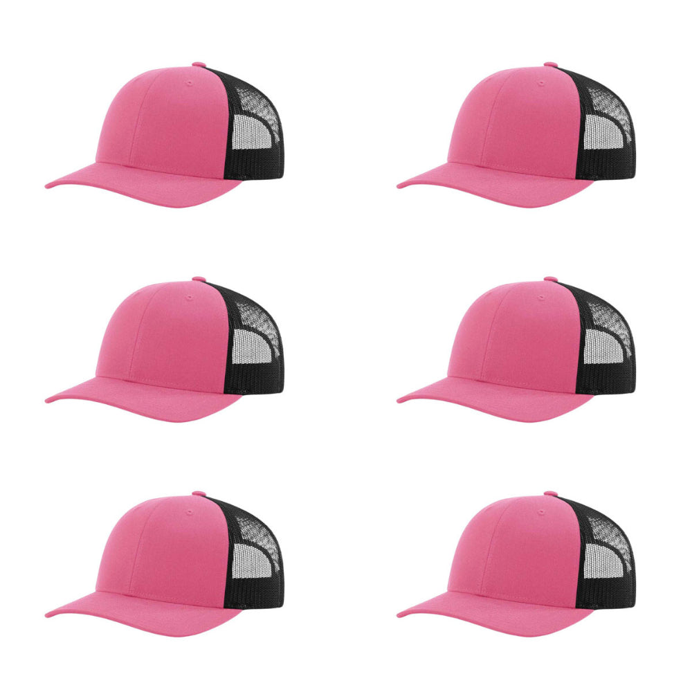 115-richardson-cap-low-pro-trucker-hot-pink-black-pk-6.jpg image