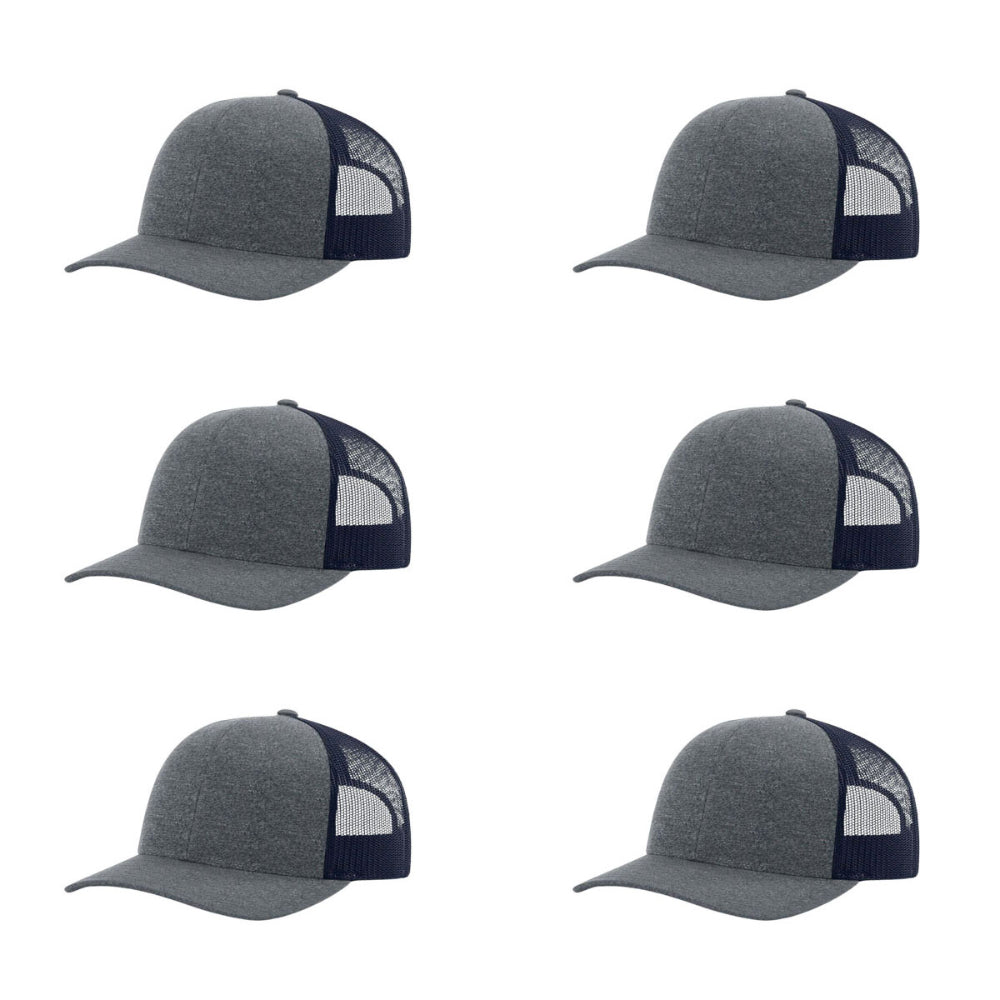 115-richardson-cap-low-pro-trucker-navy-heather-navy-pk-6.jpg image