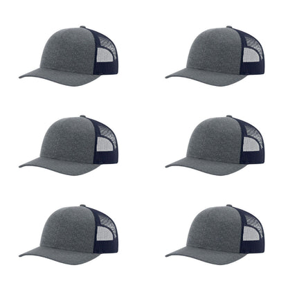 115-richardson-cap-low-pro-trucker-navy-heather-navy-pk-6.jpg image